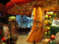 'rozprvkov bar v tropickej zhrade podmorskho akvria'