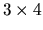 $3\times 4$