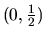 $(0,\frac12)$