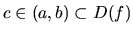 $c \in (a,b) \subset D(f)$