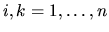 $i,k=1,\dots,n$