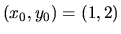$(x_0,y_0)=(1,2)$