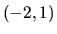 $(-2,1)$