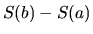 $S(b) - S(a)$