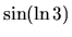 $\sin(\ln 3)$
