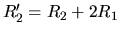 $R'_2=R_2+2R_1$