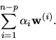 \begin{displaymath}
\sum _{i=1}^{n-p} \alpha_i \bf w^{(\it i)}.
\end{displaymath}