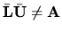 $\bar { \bf L}\bar { \bf U}\neq { \bf A}$