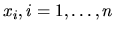 $ x_i, i=1,\dots,n$