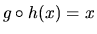 $g \circ h(x) = x$