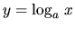 $y = \log_a\,x$