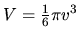 $V = \frac16 \pi v^3$