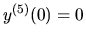 $y^{(5)}(0) = 0$