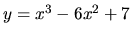 $y = x^3 - 6x^2 + 7$