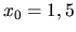 $x_0 =1,5$