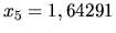 $x_5 = 1,64291$