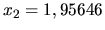 $x_2 = 1,95646$