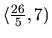 $ \langle \frac{26}{5},7)$