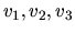 $v_{1},v_{2},v_{3}$