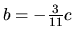 $b = -\frac{3}{11}c$