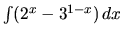 $\int (2^x - 3^{1-x})\,dx$