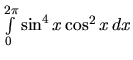 $\int\limits_0^{2\pi} \sin^4 x \cos^2 x\,dx$