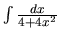 $\int \frac{dx}{4+4x^2}$