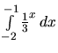 $\int\limits_{-2}^{-1} \frac{1}{3}^x\,dx$