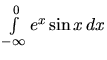 $\int\limits_{-\infty}^{0} e^x \sin x\,dx$