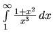$\int\limits_{1}^{\infty} \frac{1+x^2}{x^3}\,dx$