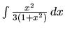 $\int \frac{x^2}{3(1+x^2)}\,dx$