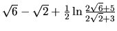 $\sqrt{6}-\sqrt{2} + \frac12 \ln \frac{2\sqrt{6}+5}{2\sqrt{2}+3}$
