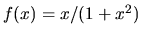 $f(x)=x/(1+x^2)$