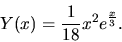 \begin{displaymath}Y(x)= \frac{1}{18}x^2e^{\frac{x}{3}}.\end{displaymath}