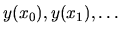 $y(x_0), y(x_1),\dots$