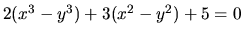 $ 2(x^3-y^3) + 3 (x^2-y^2)+5=0$