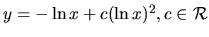 $ y= -\ln x +c(\ln x)^2, c \in \mathcal{R}$