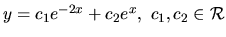 $ y= c_1 e^{-2x}+c_2 e^x, \ c_1, c_2 \in \mathcal{R}$