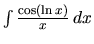 $\int \frac{\cos(\ln x)}{x}\,dx$