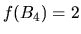 $f(B_4)=2$