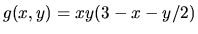 $g(x,y)=xy(3-x-y/2)$