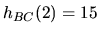 $h_{BC}(2)=15$