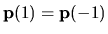 ${\bf p}(1)={\bf p}(-1)$