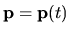 ${\bf p}={\bf p}(t)$