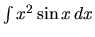 $\int x^2 \sin x\,dx$