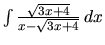 $\int \frac{\sqrt{3x+4}}{x-\sqrt{3x+4}}\,dx$