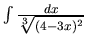 $\int \frac{dx}{\sqrt[3]{(4-3x)^2}}$