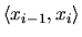 $\langle x_{i-1},x_i \rangle$