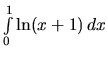 $\int\limits_{0}^{1} \ln (x+1)\,dx$