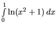 $\int\limits_{0}^{1} \ln(x^2+1)\,dx$